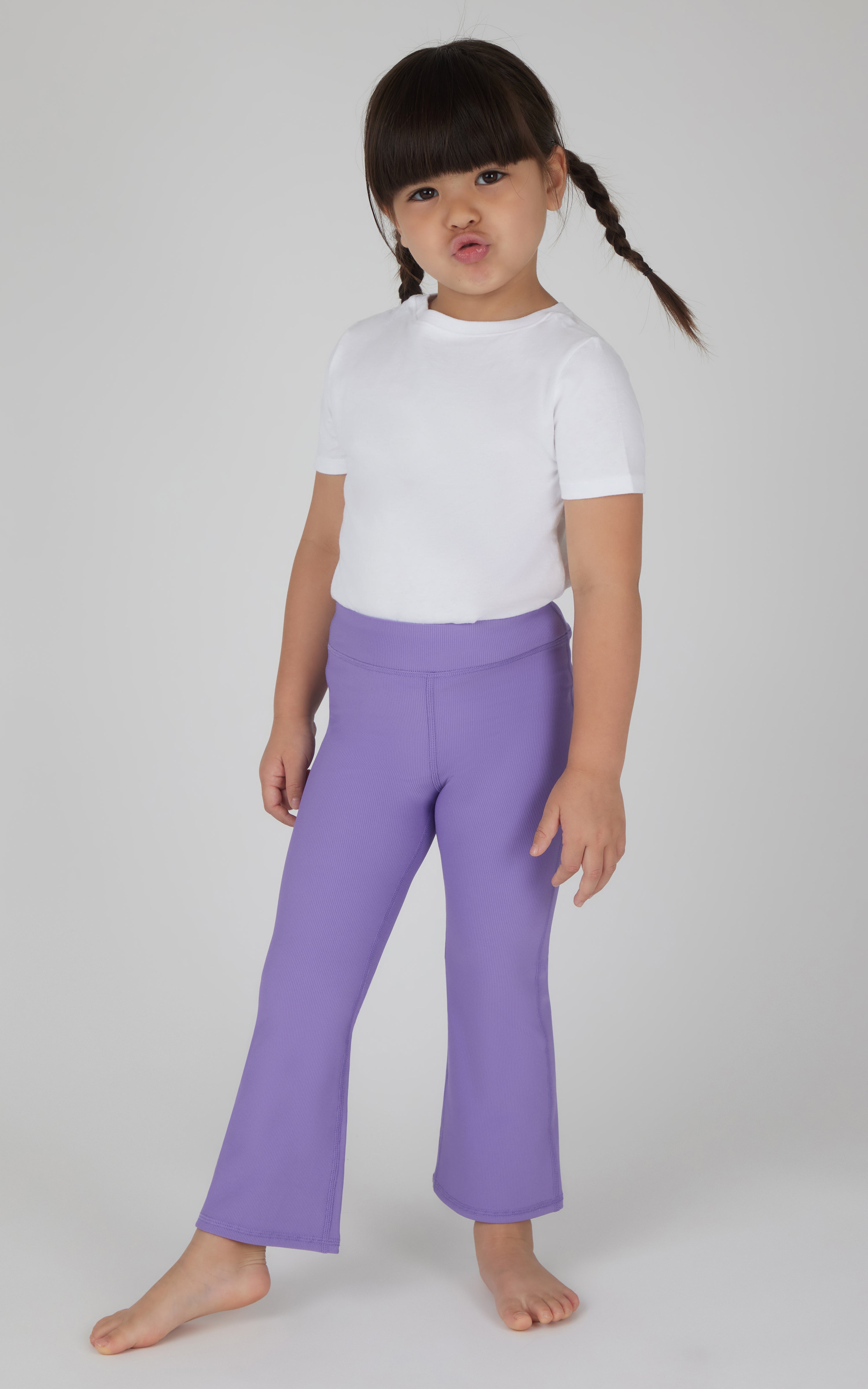 Toddler Girls 2 PK Ribbed Flared Pant - 90 Degree by Reflex