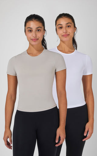 2 Pk Air Cloud Jersey Meet and Greet Length Short Sleeve Shirt - 90 Degree by Reflex