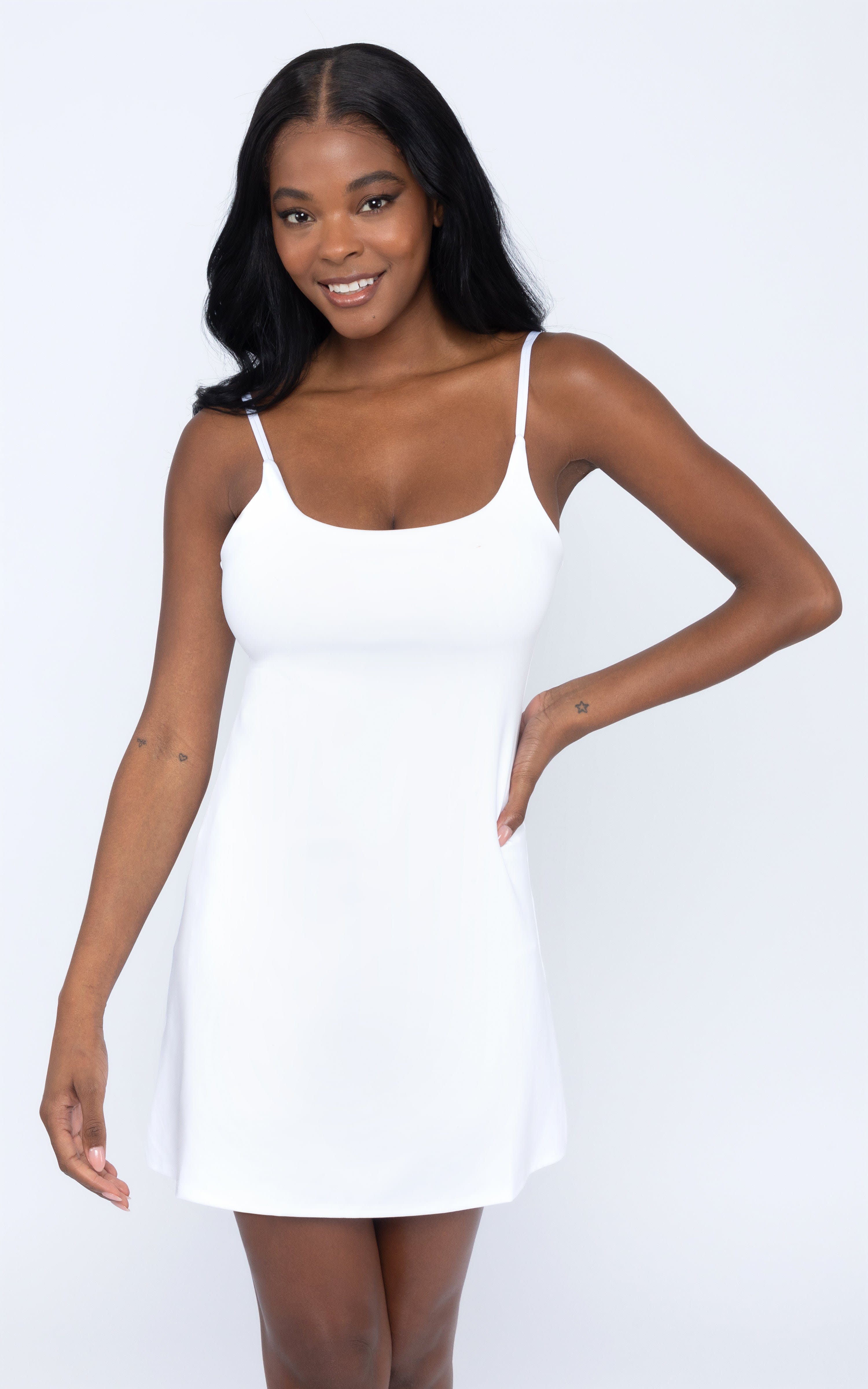 Lux  Dress with Built-In Bra and Shorts - 90 Degree by Reflex