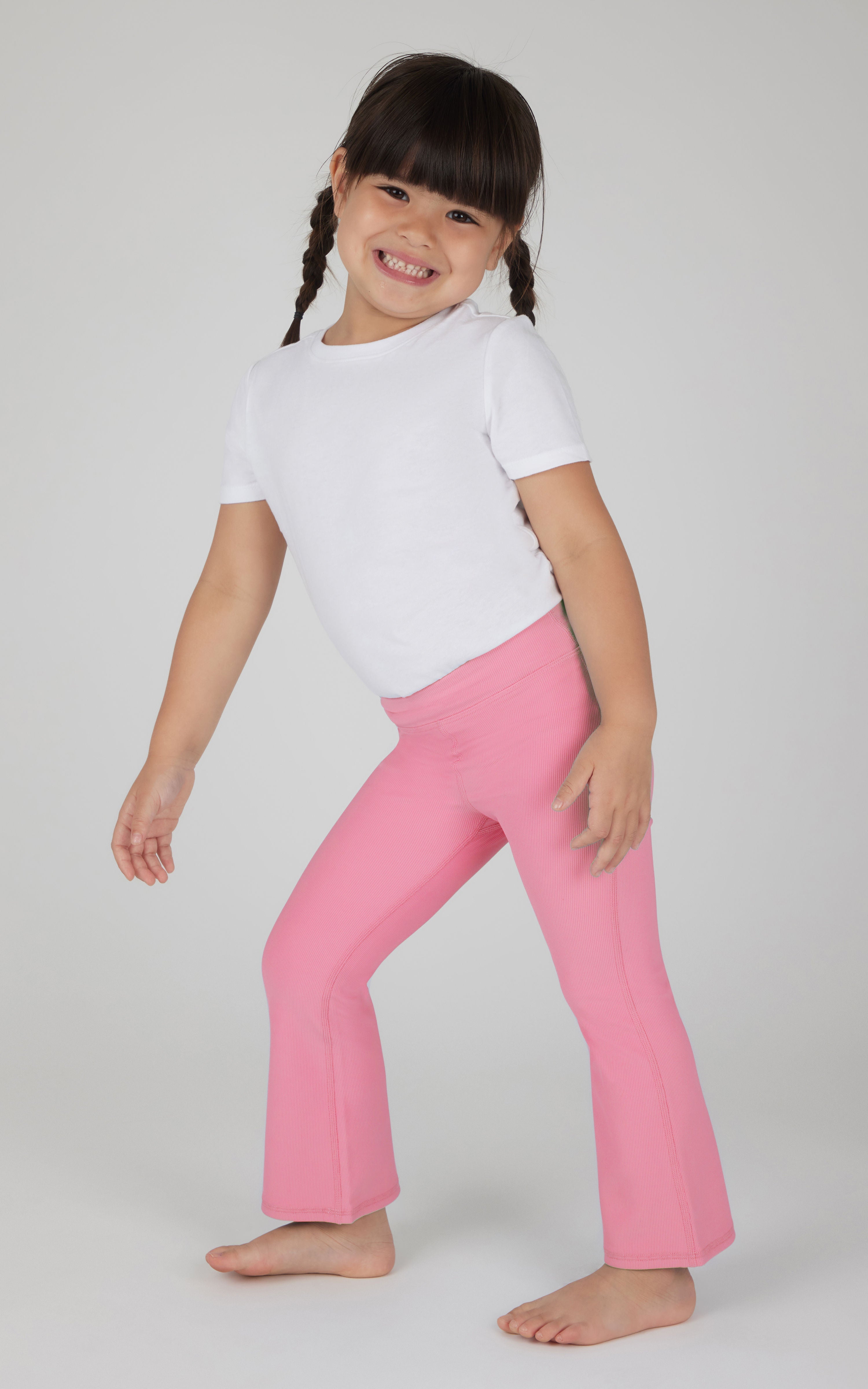 Toddler Girls 2 PK Ribbed Flared Pant - 90 Degree by Reflex