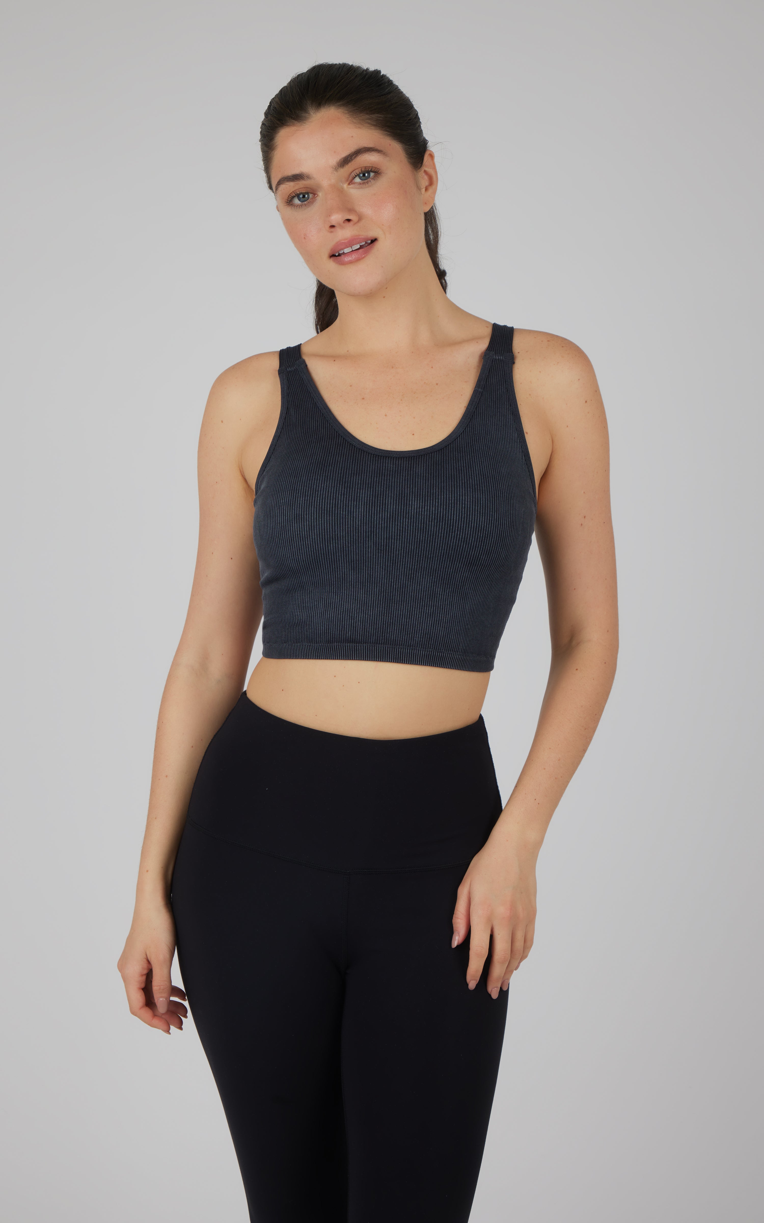 Stonewash 2 PK Scoop Neck Bralette Tank - 90 Degree by Reflex