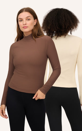2 Pack Chill Tech Mock Neck Top