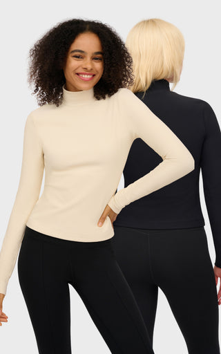 2 Pack Chill Tech Mock Neck Top