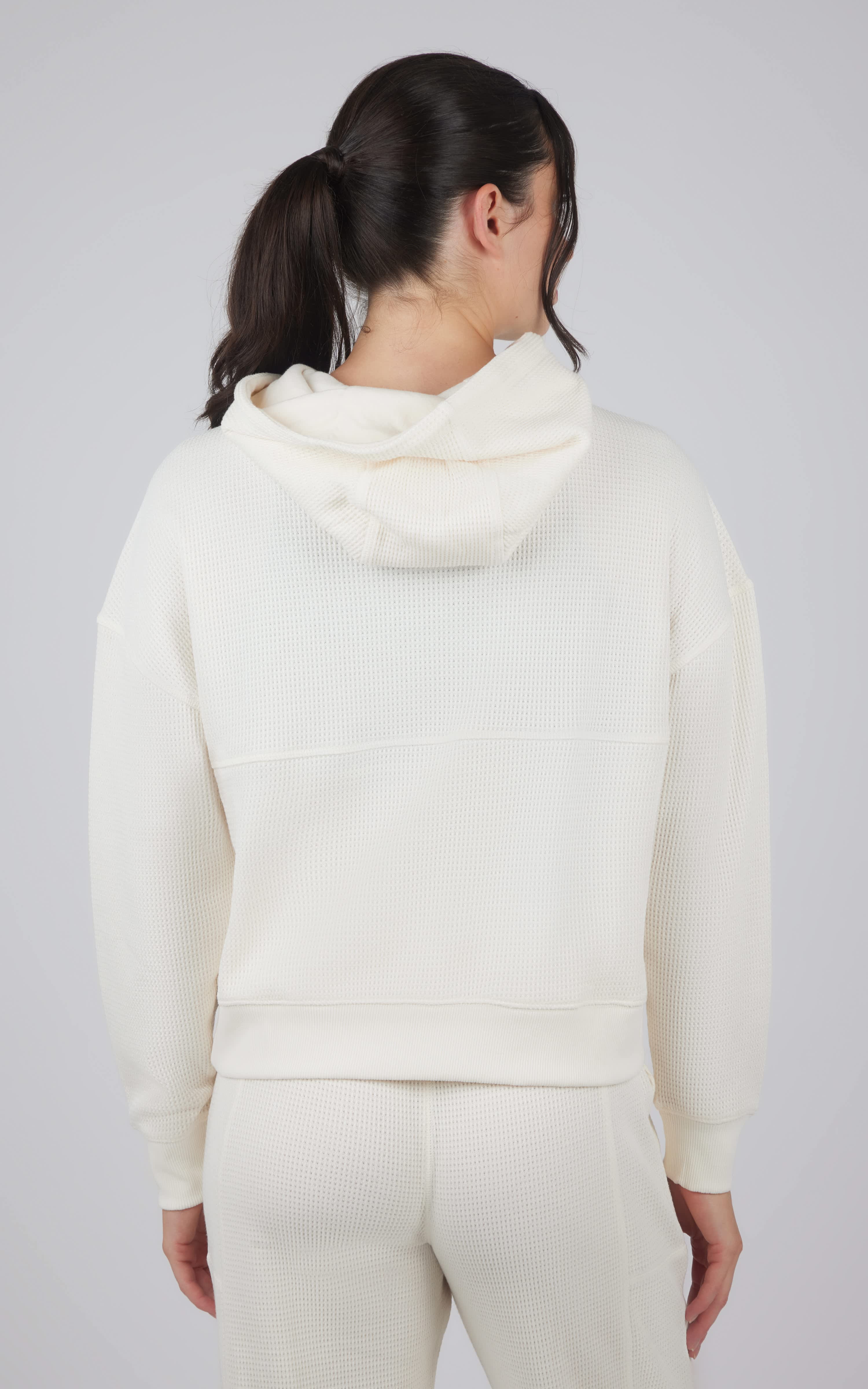 Brushed Inside Waffle Offline Pullover Hoodie - 90 Degree by Reflex