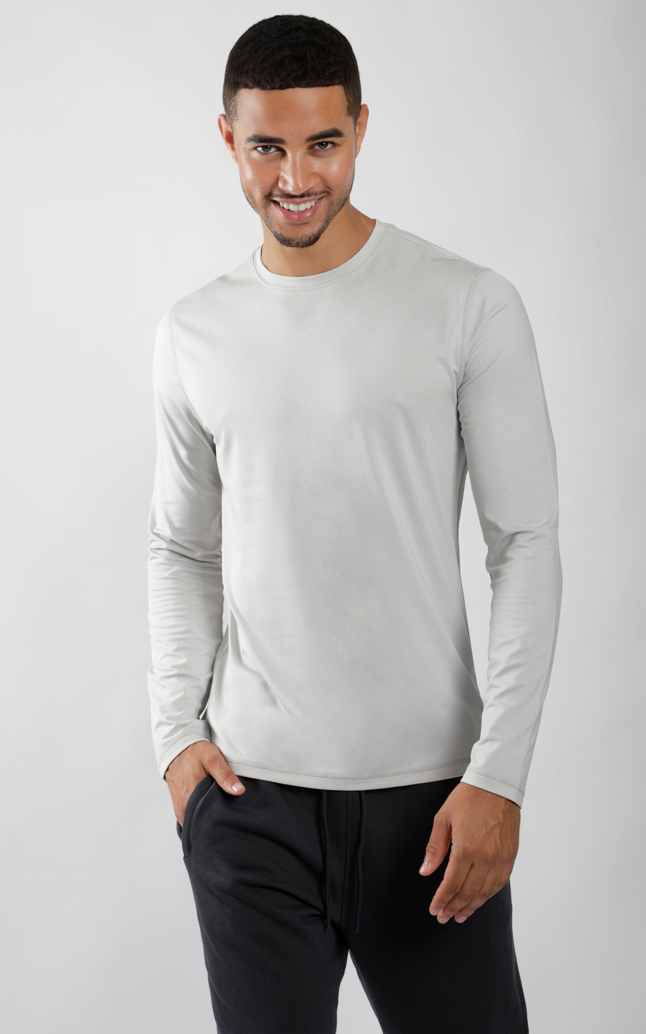 Mens Crew Neck Long Sleeve Shirt LSM91417 – 90 Degree by Reflex