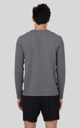 Mens Supreme Hyperlite Waffle Long Sleeve Crew Neck Shirt - 90 Degree by Reflex