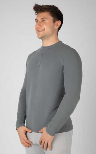 Mens Supreme Airtech Long Sleeve Henley Shirt