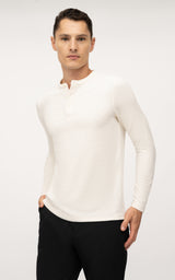 Mens Supreme Airtech Long Sleeve Henley Shirt - 90 Degree by Reflex