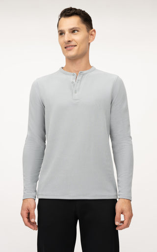 Mens Supreme Airtech Long Sleeve Henley Shirt