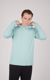 Men's Cationic Long Sleeve Hooded Shirt