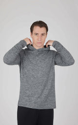 Men's Cationic Long Sleeve Hooded Shirt