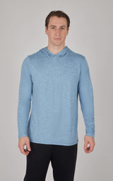 Men's Cationic Long Sleeve Hooded Shirt