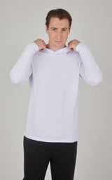 Men's Cationic Long Sleeve Hooded Shirt - 90 Degree by Reflex