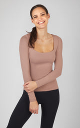 2 Pack Contour Ocean Square Neck Top - Our Linen Story - 90 Degree by Reflex