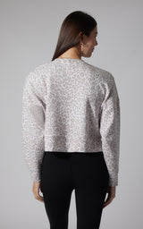 Leopard Print Crew Pullover - 90 Degree by Reflex
