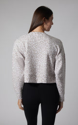 Leopard Print Crew Pullover - 90 Degree by Reflex