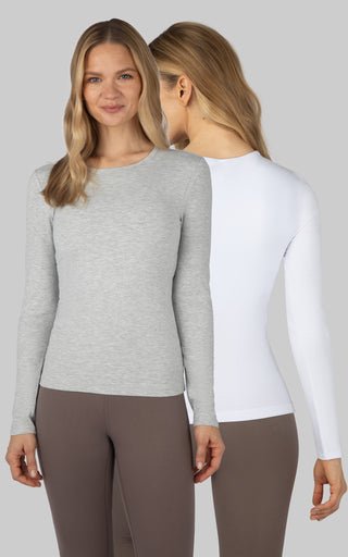 2 Pack Heavenly Ribbed Kathleen Long Sleeve Top