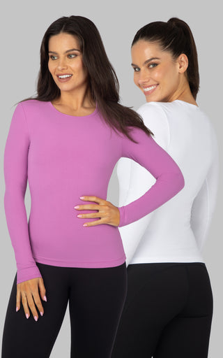 2 Pack Heavenly Ribbed Kathleen Long Sleeve Top