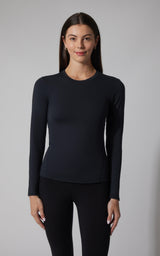 2 PK Zenly Zena Crew Fitted Long Sleeve Top - Our Cafe Story - 90 Degree by Reflex