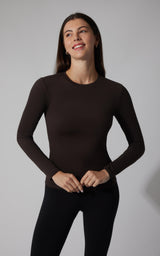 2 PK Zenly Zena Crew Fitted Long Sleeve Top - Our Cafe Story - 90 Degree by Reflex
