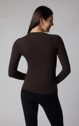2 PK Zenly Zena Crew Fitted Long Sleeve Top - Our Cafe Story - 90 Degree by Reflex
