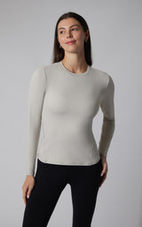 2 PK Zenly Zena Crew Fitted Long Sleeve Top - Our Cafe Story - 90 Degree by Reflex