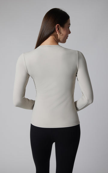2 PK Zenly Zena Crew Fitted Long Sleeve Top