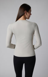 2 PK Zenly Zena Crew Fitted Long Sleeve Top - Our Cafe Story - 90 Degree by Reflex