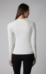 2 PK Zenly Zena Crew Fitted Long Sleeve Top - Our Cafe Story - 90 Degree by Reflex