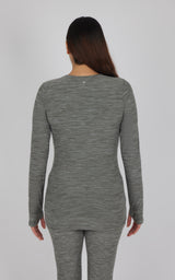 Maternity Heathered Long Sleeve Top - 90 Degree by Reflex