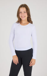 Girls Heavenly Rib Bloom Crew Short Sleeve Tee + Long Sleeve Top 3 Pack - 90 Degree by Reflex