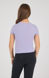 Girls Heavenly Rib Bloom Crew Short Sleeve Tee + Long Sleeve Top 3 Pack - 90 Degree by Reflex