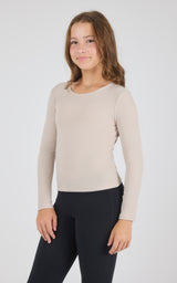 Girls Heavenly Rib Bloom Crew Short Sleeve Tee + Long Sleeve Top 3 Pack - 90 Degree by Reflex