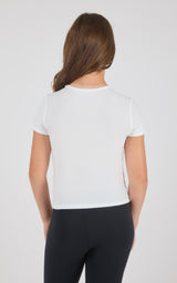 Girls Heavenly Rib Bloom Crew Short Sleeve Tee + Long Sleeve Top 3 Pack - 90 Degree by Reflex