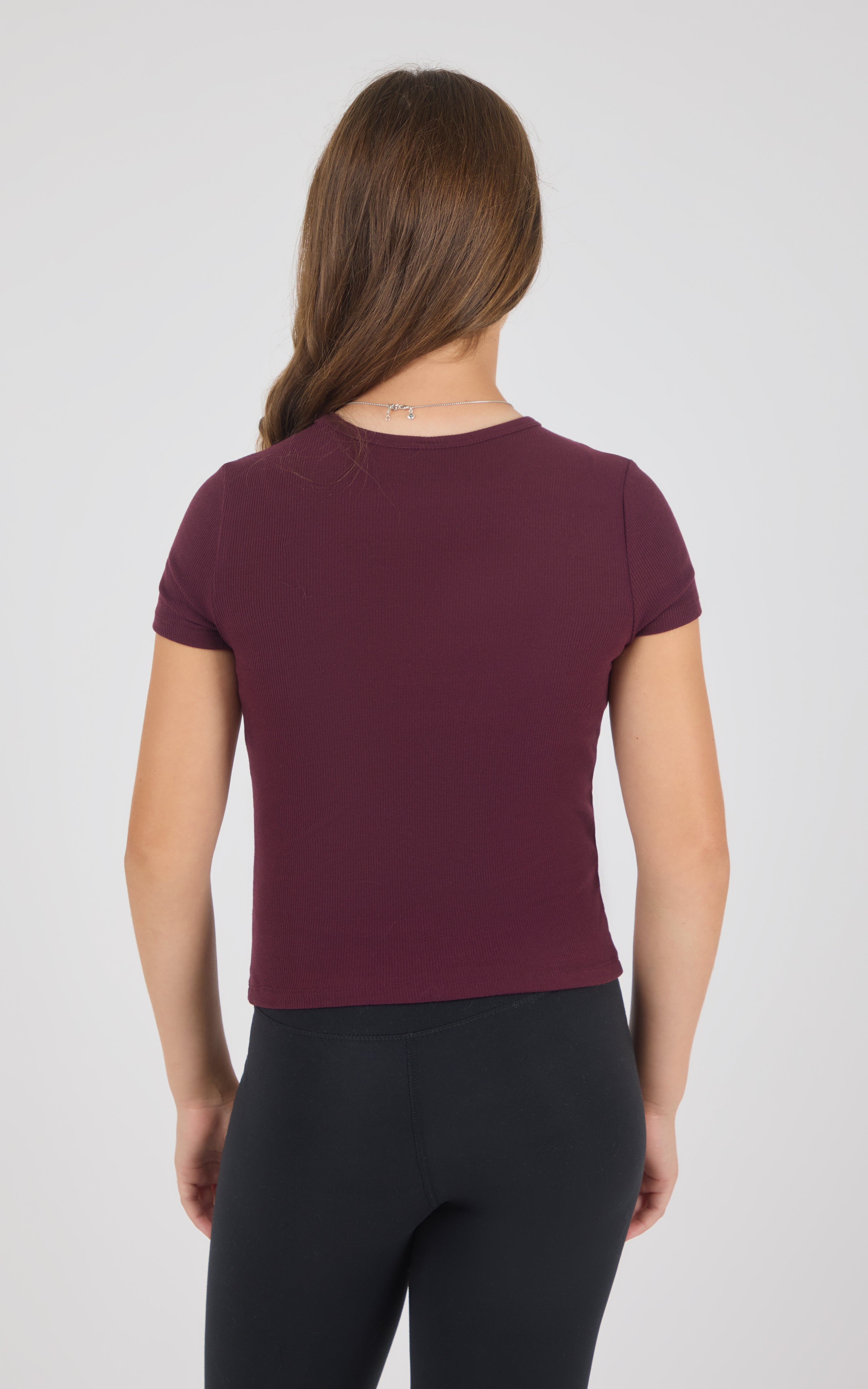 Girls Heavenly Rib Bloom Crew Short Sleeve Tee + Long Sleeve Top 3 Pack - 90 Degree by Reflex