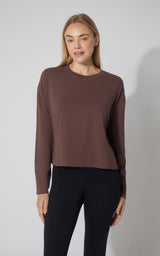2 PK Cotton Deluxe Boxy Long Sleeve Top - Our Earthy Story - 90 Degree by Reflex
