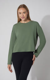 2 PK Cotton Deluxe Boxy Long Sleeve Top - Our Earthy Story - 90 Degree by Reflex
