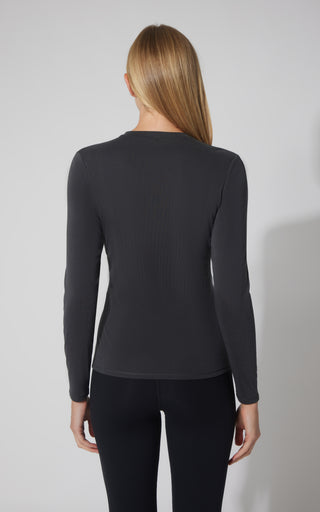 2 PK Baby Texture Ribbed Crew Neck Long Sleeve Top