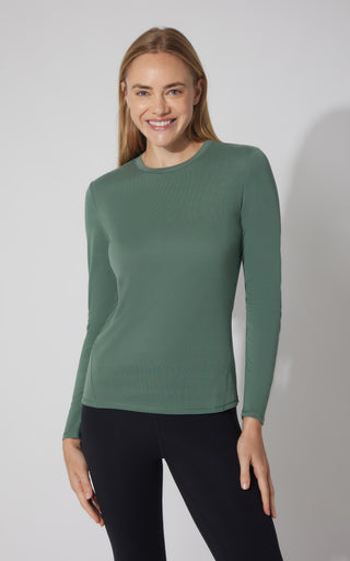 2 PK Baby Texture Ribbed Crew Neck Long Sleeve Top