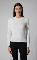 2 PK Cationic Jersey Crew Neck Top with Side Ruching and Everyday Crew Neck Top