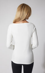 2 PK Heavenly Ribbed Boat Neck Long Sleeve Top - 90 Degree by Reflex