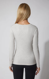 2 PK Heavenly Ribbed Scoop Neck Long Sleeve Top - 90 Degree by Reflex