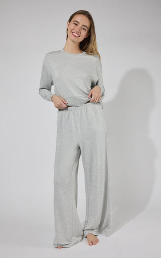Modal Terry Solene Crew M&G Long Sleeve w/ Rib Cuffs & Band - 90 Degree by Reflex
