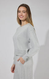 Modal Terry Solene Crew M&G Long Sleeve w/ Rib Cuffs & Band - 90 Degree by Reflex