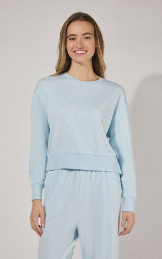 Modal Terry Solene Crew M&G Long Sleeve w/ Rib Cuffs & Band - 90 Degree by Reflex