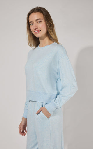Modal Terry Solene Crew M&G Long Sleeve w/ Rib Cuffs & Band - 90 Degree by Reflex