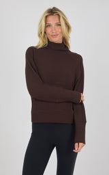 Cozy Waffle Meadowlark Funnel Neck Pullover - 90 Degree by Reflex