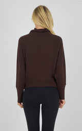Cozy Waffle Meadowlark Funnel Neck Pullover - 90 Degree by Reflex