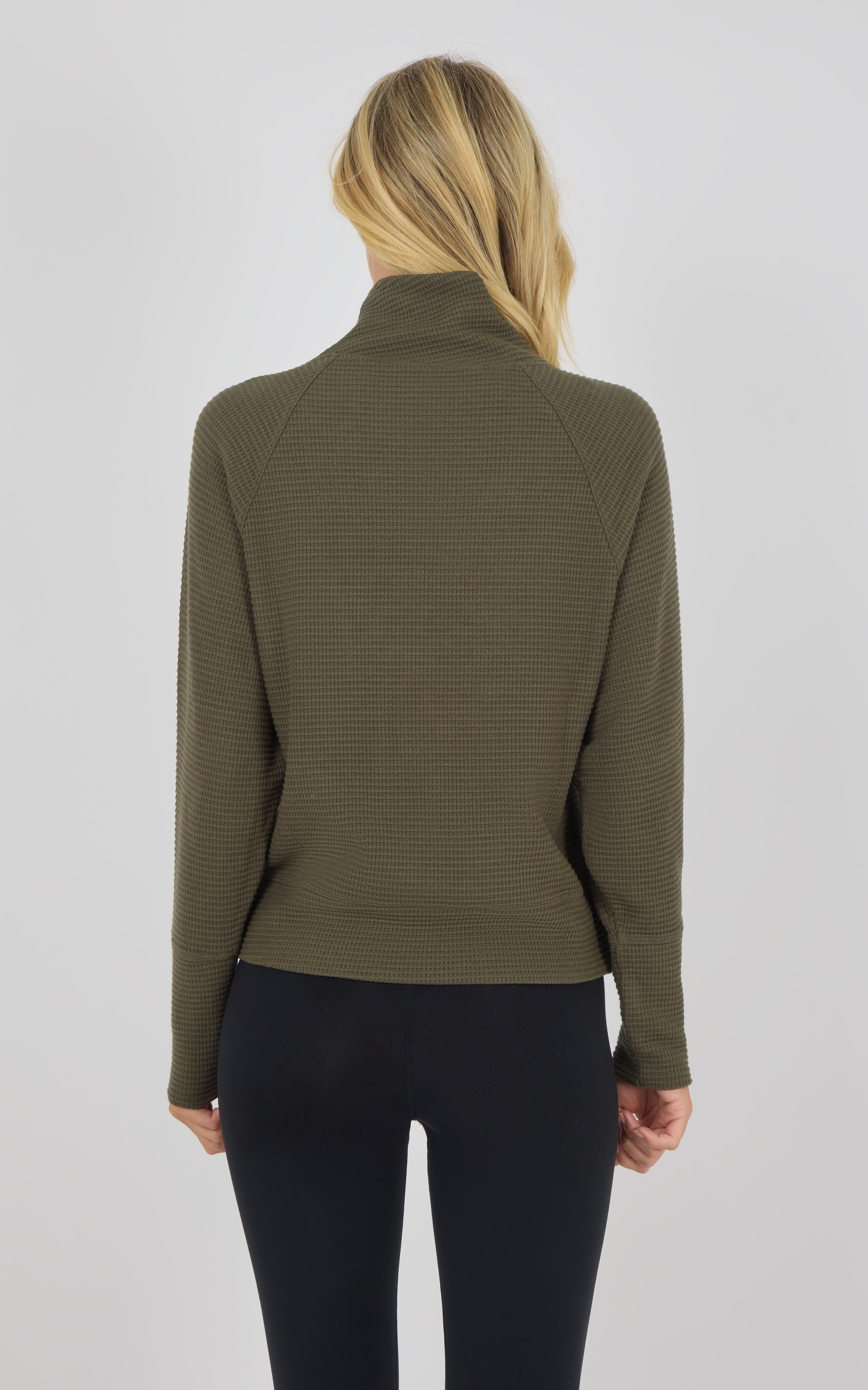 Cozy Waffle Meadowlark Funnel Neck Pullover - 90 Degree by Reflex