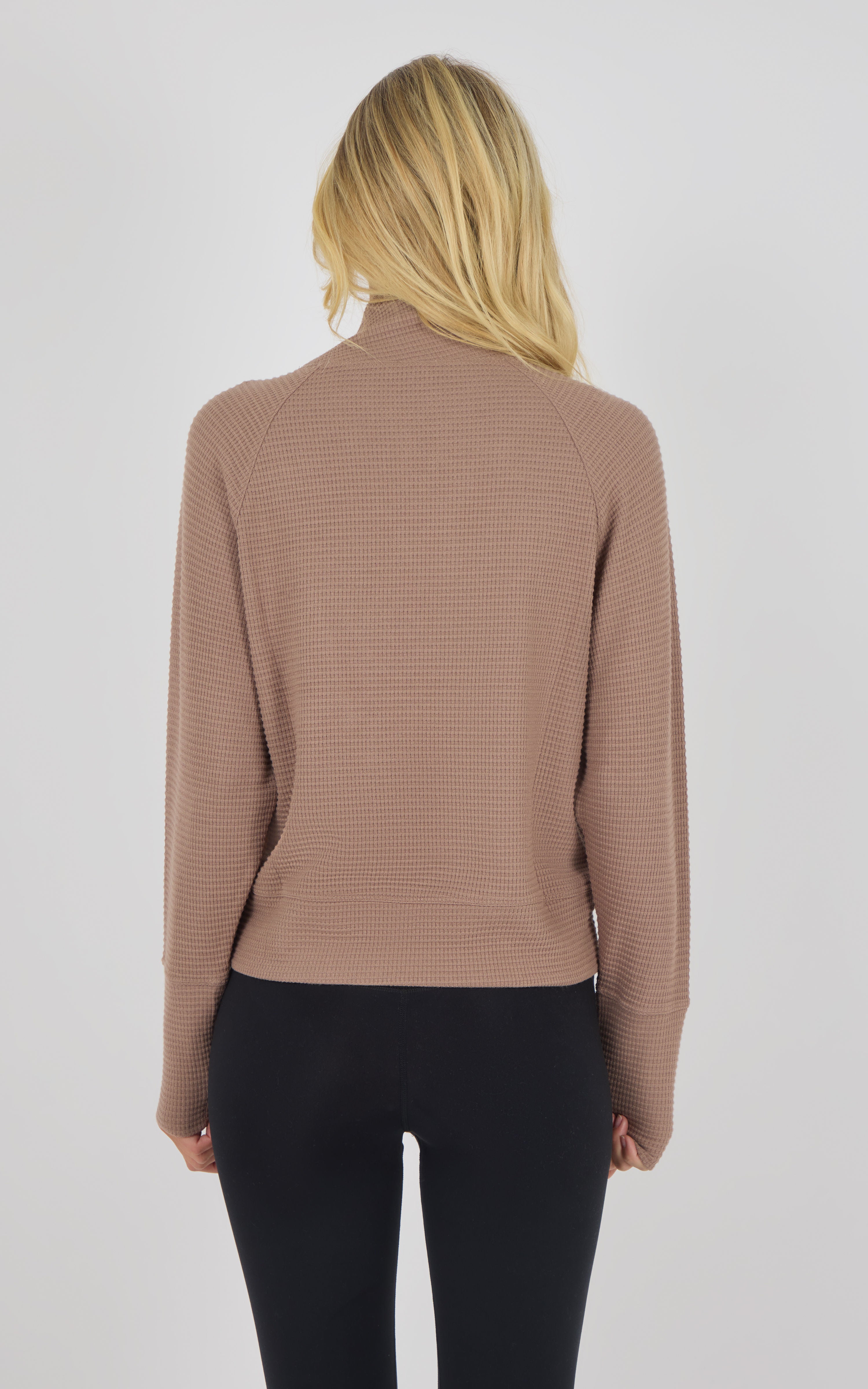 Cozy Waffle Meadowlark Funnel Neck Pullover - 90 Degree by Reflex